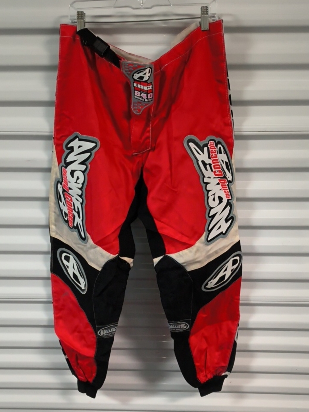 Vtg 1990s Answer Racing Team 2 Motocross Pants In Red Black and Whit Size 41